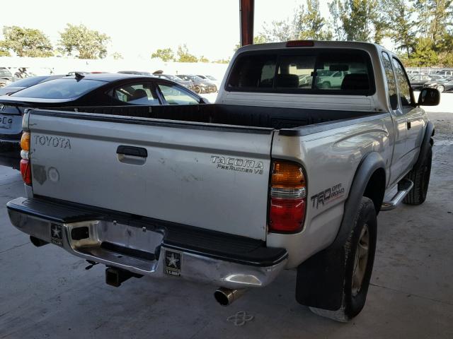 5TESN92N93Z185287 - 2003 TOYOTA TACOMA XTR GRAY photo 4