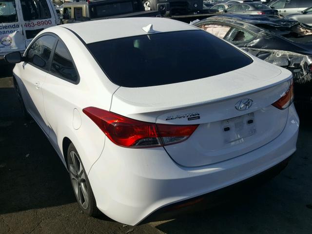 KMHDH6AE7DU015693 - 2013 HYUNDAI ELANTRA CO WHITE photo 3