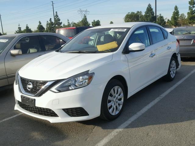 3N1AB7AP8HY239433 - 2017 NISSAN SENTRA S WHITE photo 2