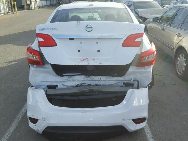 3N1AB7AP8HY239433 - 2017 NISSAN SENTRA S WHITE photo 9