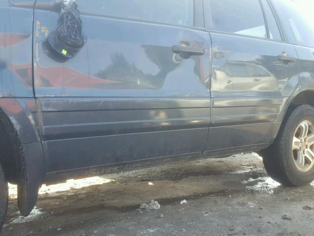 2HKYF18423H612609 - 2003 HONDA PILOT EX GRAY photo 9