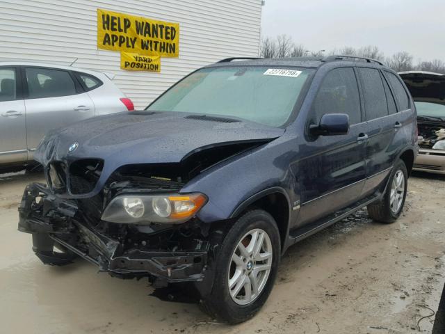 5UXFA13506LY33615 - 2006 BMW X5 3.0I BLUE photo 2