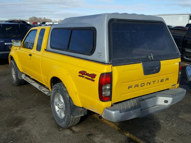 1N6ED26Y91C362196 - 2001 NISSAN FRONTIER K YELLOW photo 3