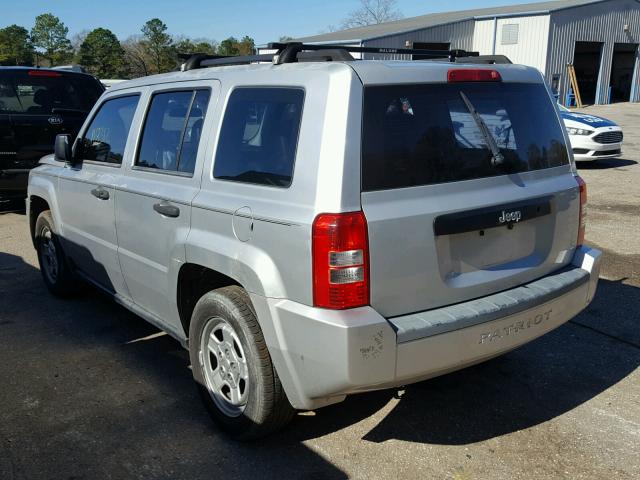 1J8FT28088D750261 - 2008 JEEP PATRIOT SP SILVER photo 3