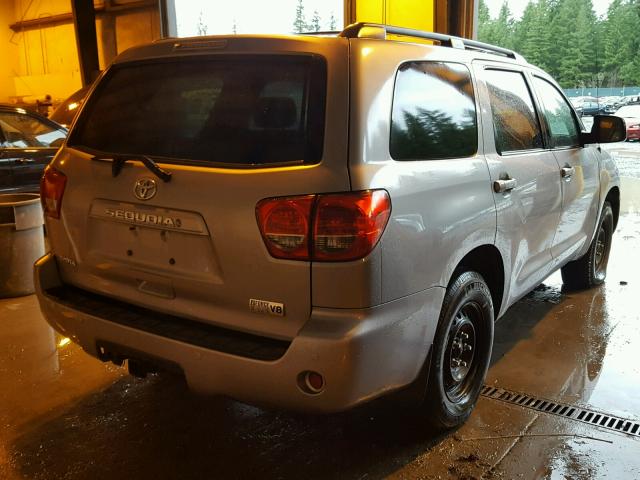 5TDBY64AX8S003651 - 2008 TOYOTA SEQUOIA GRAY photo 4