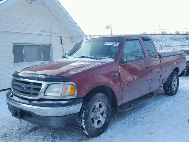 2FTRX17212CA94837 - 2002 FORD F150 RED photo 2