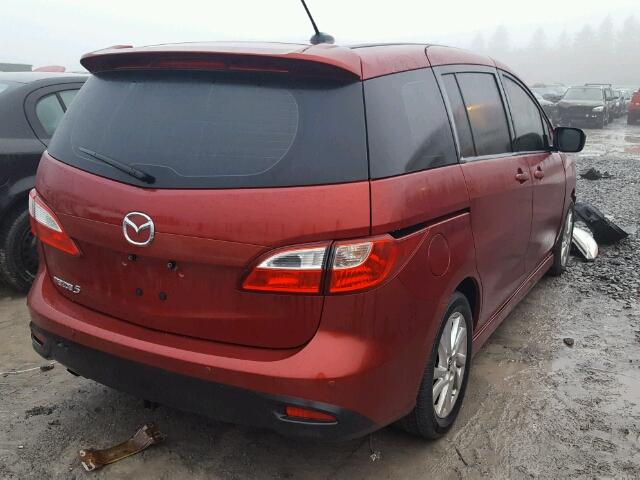 JM1CW2CL7F0180938 - 2015 MAZDA 5 TOURING RED photo 4