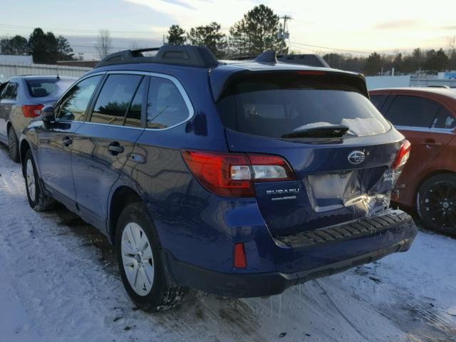 4S4BSAFC5H3284841 - 2017 SUBARU OUTBACK 2. BLUE photo 3