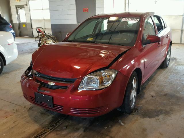 1G1AD5F53A7124340 - 2010 CHEVROLET COBALT 1LT RED photo 2