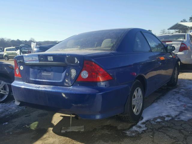 1HGEM22124L022499 - 2004 HONDA CIVIC DX V BLUE photo 4