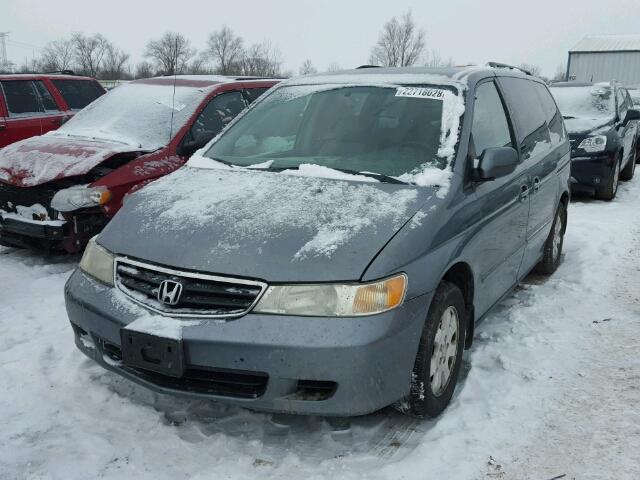 5FNRL18992B041142 - 2002 HONDA ODYSSEY EX BLUE photo 2