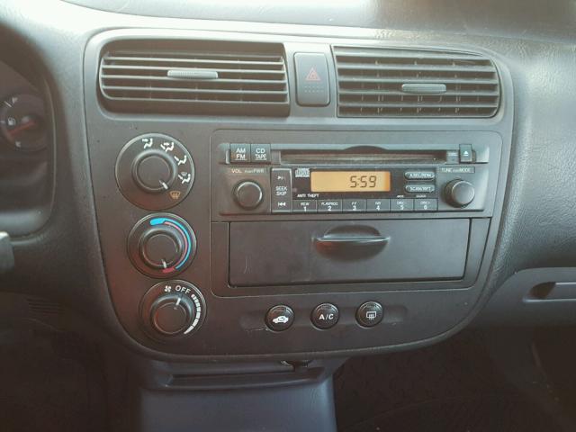 JHMES26781S001935 - 2001 HONDA CIVIC EX BLUE photo 9