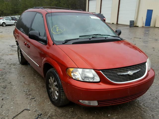 2C4GP54L82R611768 - 2002 CHRYSLER TOWN & COU BURGUNDY photo 1