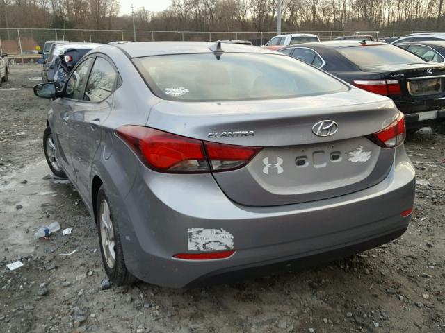 5NPDH4AE5FH650577 - 2015 HYUNDAI ELANTRA SE SILVER photo 3