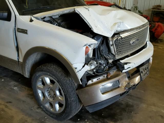 1FTPW14534KC03371 - 2004 FORD F150 SUPER WHITE photo 9