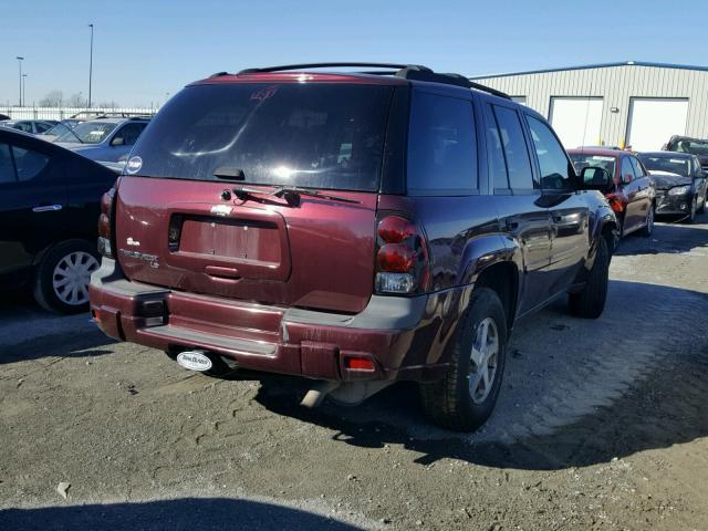 1GNDT13S662253548 - 2006 CHEVROLET TRAILBLAZE RED photo 4