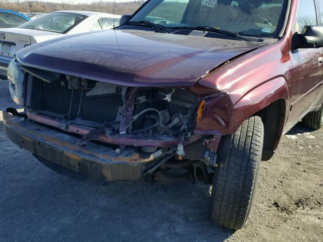 1GNDT13S662253548 - 2006 CHEVROLET TRAILBLAZE RED photo 9