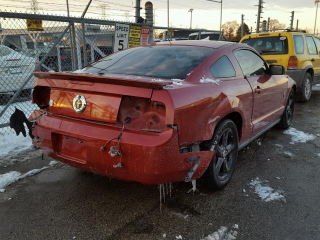 1ZVHT80N695119057 - 2009 FORD MUSTANG RED photo 4