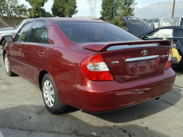 4T1BE30K82U056563 - 2002 TOYOTA CAMRY LE MAROON photo 3