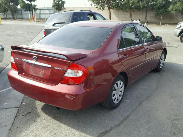 4T1BE30K82U056563 - 2002 TOYOTA CAMRY LE MAROON photo 4