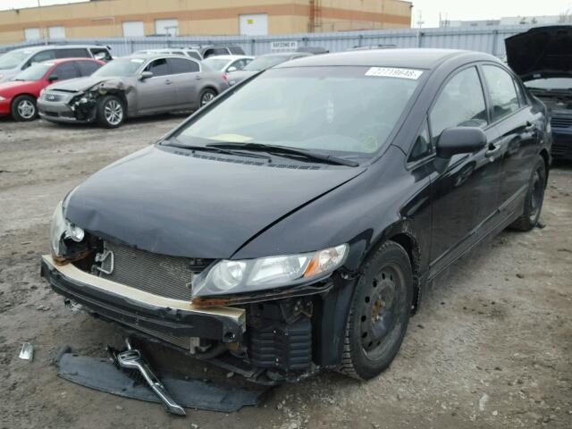 2HGFA16419H031131 - 2009 HONDA CIVIC DX-G BLACK photo 2