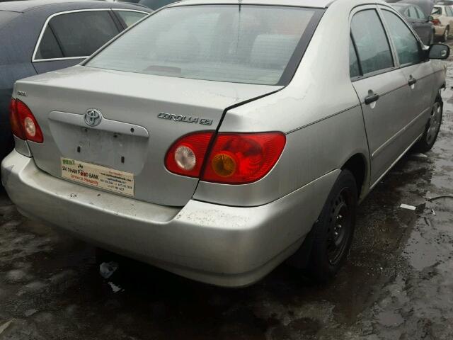 2T1BR32E44C819596 - 2004 TOYOTA COROLLA CE GRAY photo 4