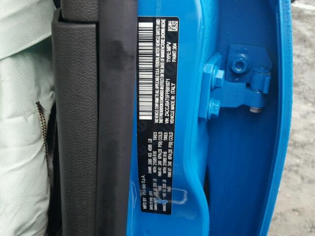 ZACCJBAT5FPB81971 - 2015 JEEP RENEGADE S 蓝色 照片 10