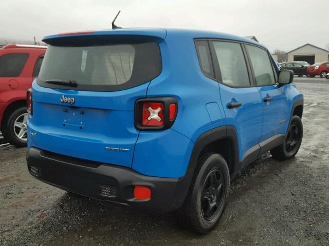 ZACCJBAT5FPB81971 - 2015 JEEP RENEGADE S BLUE photo 4