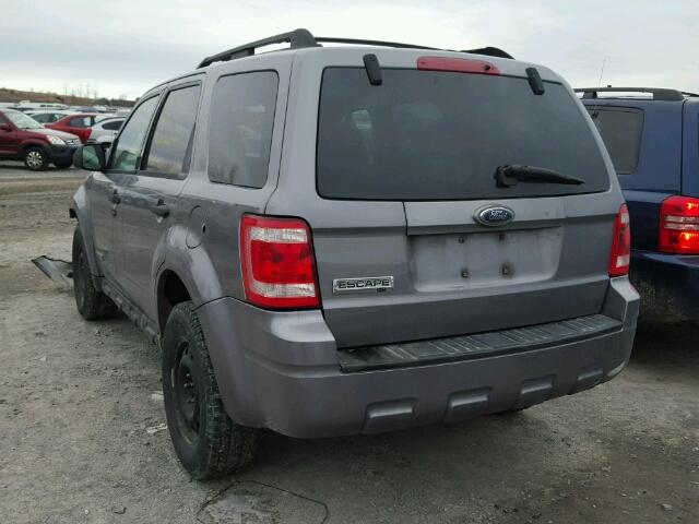 1FMCU03Z78KA31298 - 2008 FORD ESCAPE XLT GRAY photo 3