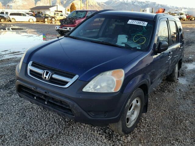 JHLRD78443C017577 - 2003 HONDA CR-V LX BLUE photo 2