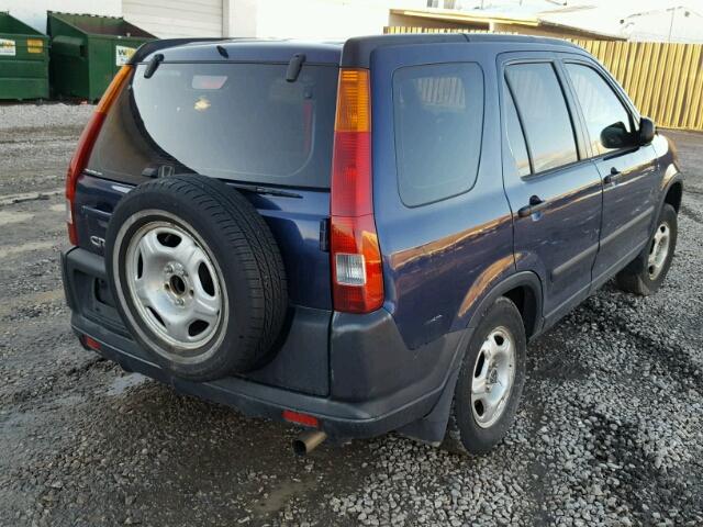 JHLRD78443C017577 - 2003 HONDA CR-V LX BLUE photo 4