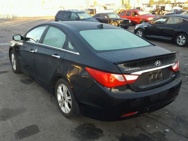 5NPEC4AC0DH740332 - 2013 HYUNDAI SONATA SE BLACK photo 3