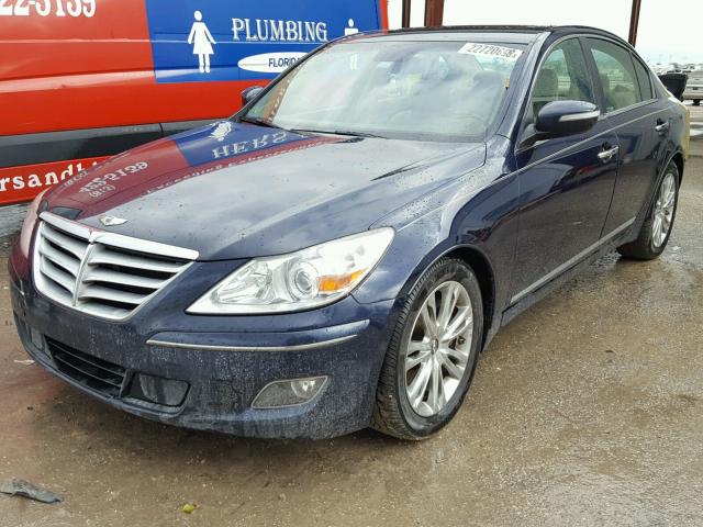 KMHGC4DFXBU116079 - 2011 HYUNDAI GENESIS 4. BLUE photo 2