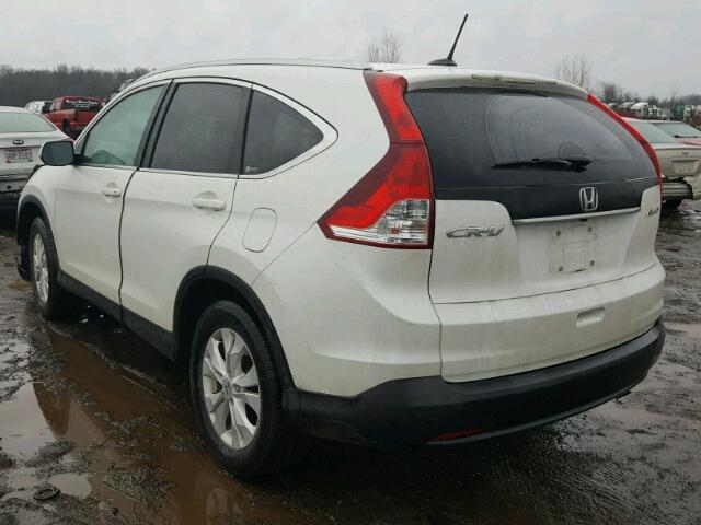 5J6RM4H77CL069107 - 2012 HONDA CR-V EXL WHITE photo 3