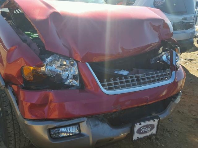 1FMEU17L43LA46896 - 2003 FORD EXPEDITION RED photo 9