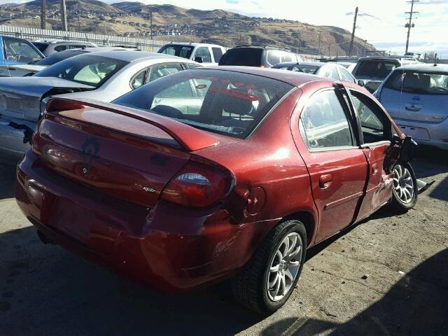 1B3ES56C43D111857 - 2003 DODGE NEON SXT RED photo 4