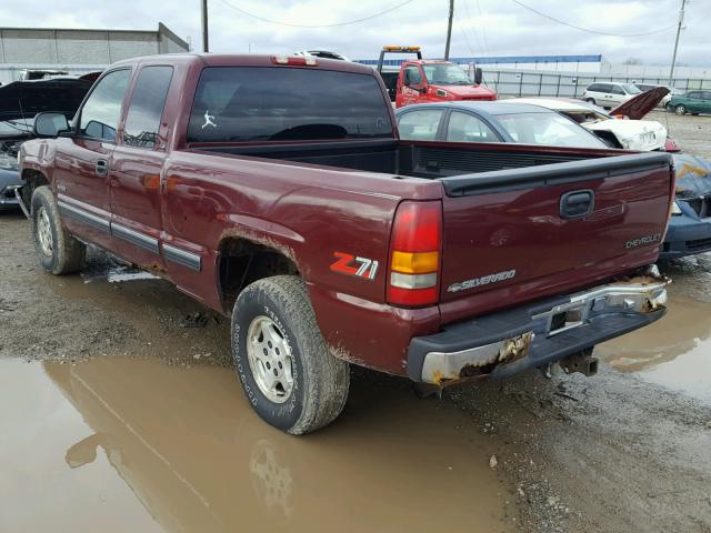 1GCEK19T5XE250902 - 1999 CHEVROLET SILVERADO BURGUNDY photo 3