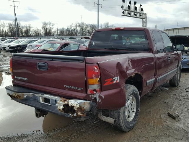 1GCEK19T5XE250902 - 1999 CHEVROLET SILVERADO BURGUNDY photo 4