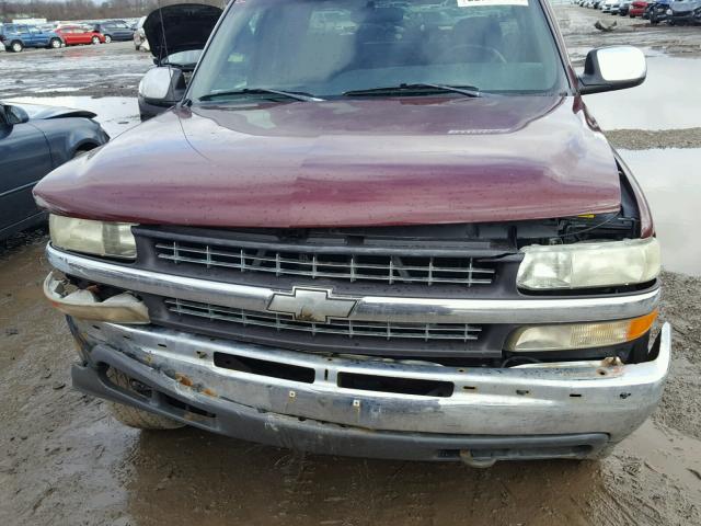 1GCEK19T5XE250902 - 1999 CHEVROLET SILVERADO BURGUNDY photo 7