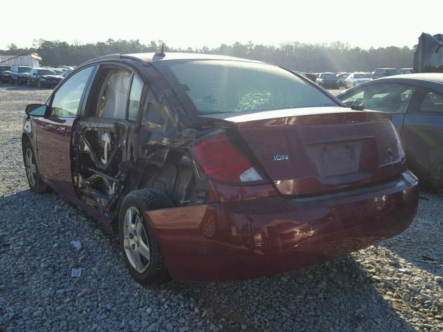 1G8AJ58F06Z167299 - 2006 SATURN ION LEVEL MAROON photo 3