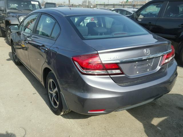 19XFB2F74FE208726 - 2015 HONDA CIVIC SE GRAY photo 3