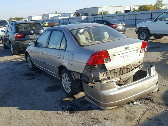 2HGES16594H571174 - 2004 HONDA CIVIC LX GOLD photo 3