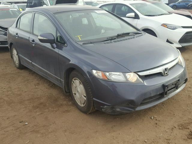 JHMFA36206S008631 - 2006 HONDA CIVIC HYBR BLUE photo 1