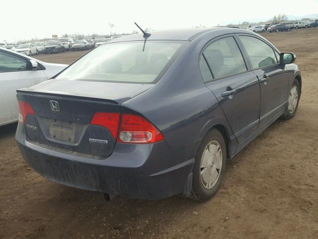 JHMFA36206S008631 - 2006 HONDA CIVIC HYBR BLUE photo 4