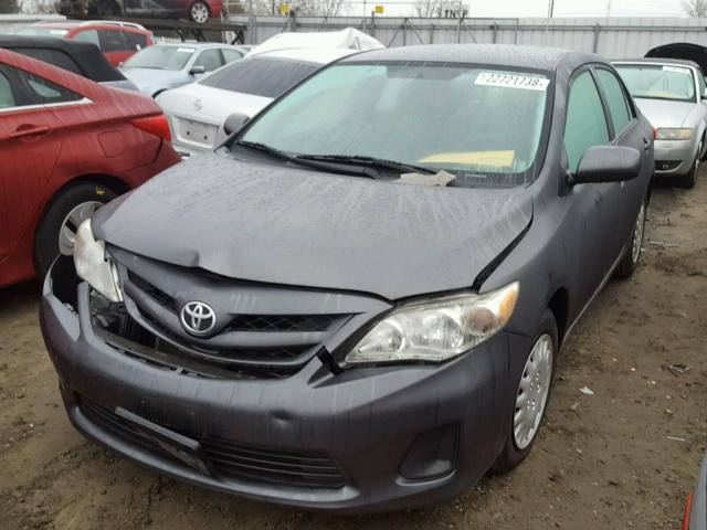 2T1BU4EE7BC597102 - 2011 TOYOTA COROLLA BA GRAY photo 2