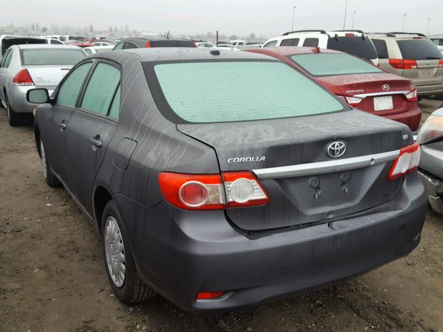 2T1BU4EE7BC597102 - 2011 TOYOTA COROLLA BA GRAY photo 3