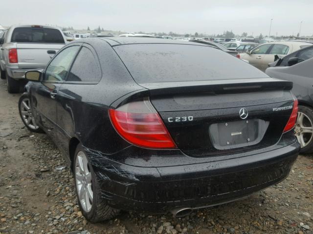 WDBRN40J84A624040 - 2004 MERCEDES-BENZ C 230K SPO BLACK photo 3