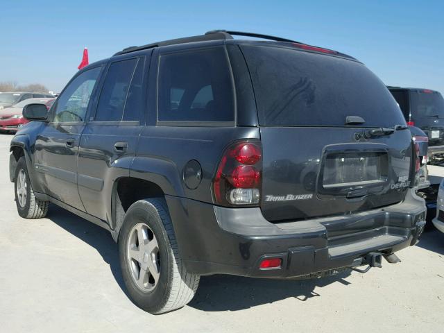 1GNDS13SX42305764 - 2004 CHEVROLET TRAILBLAZE CHARCOAL photo 3