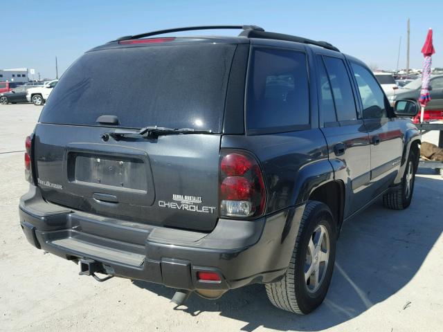 1GNDS13SX42305764 - 2004 CHEVROLET TRAILBLAZE CHARCOAL photo 4