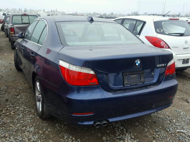 WBANU53578CT06960 - 2008 BMW 528 I BLUE photo 3